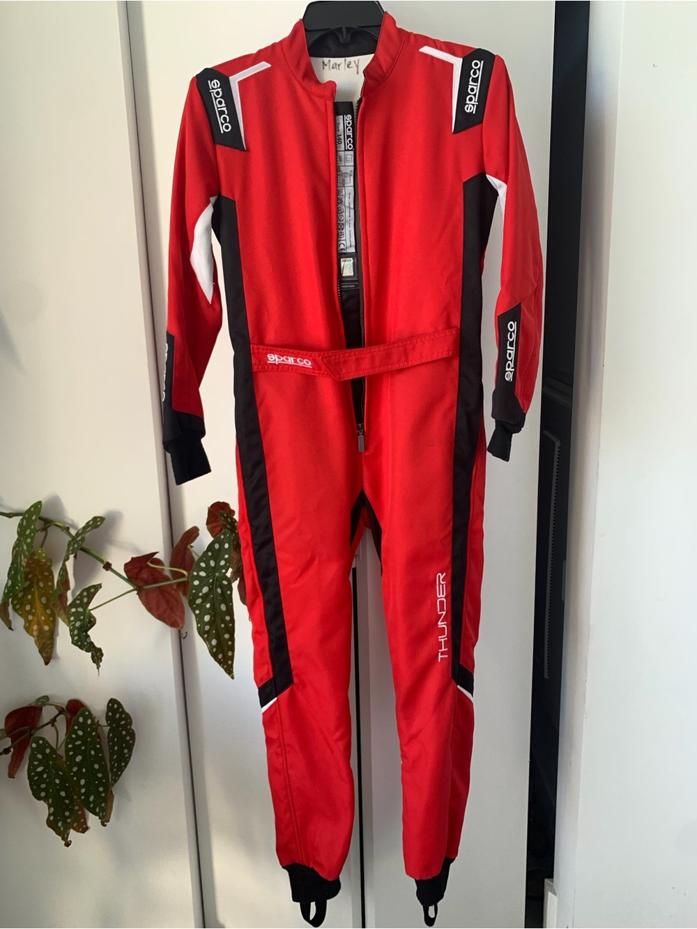 Kids Red Racing Jumpsuit Costume